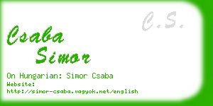 csaba simor business card